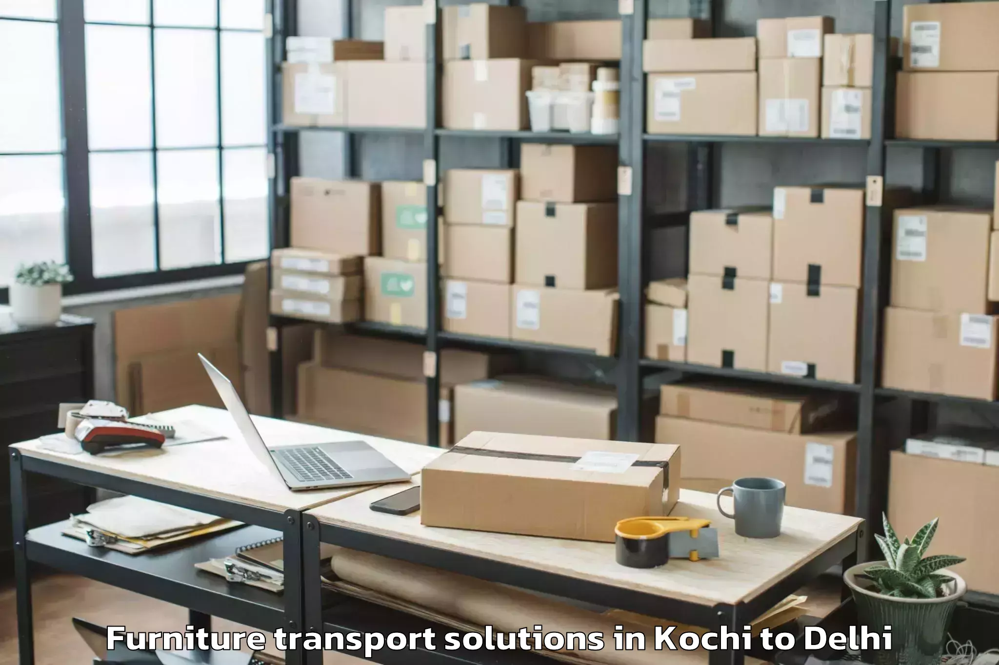 Book Kochi to Karol Bagh Furniture Transport Solutions